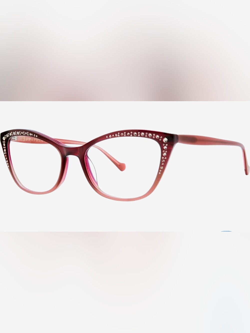 Seraphin “Shimmer 46" Women's Cat‑Eye Designer Eyeglasses – NWT (53-17-143)